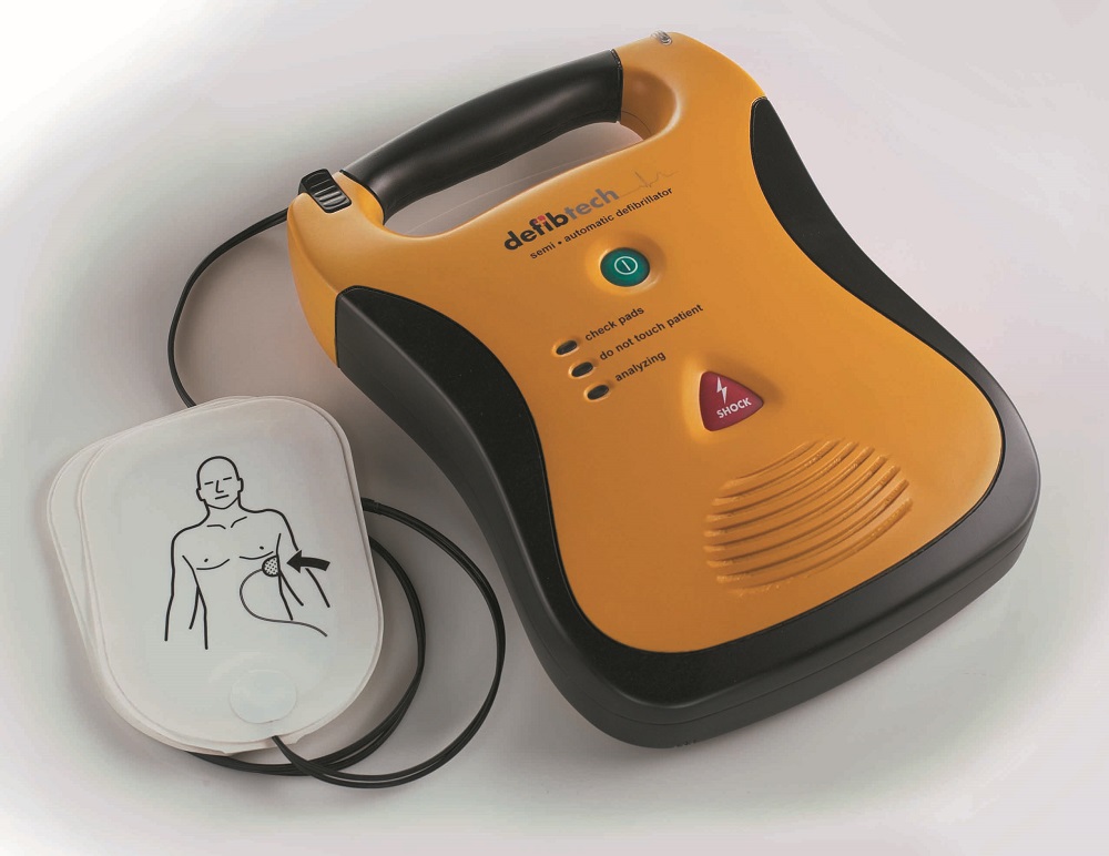 First Aid This is what an automated external defibrillator looks like.